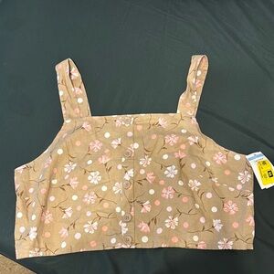 Floral Tan Women's crop Top